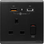M2K PD105AP4-B  4A 單位 PD/QC USB 電掣插座 (黑色)